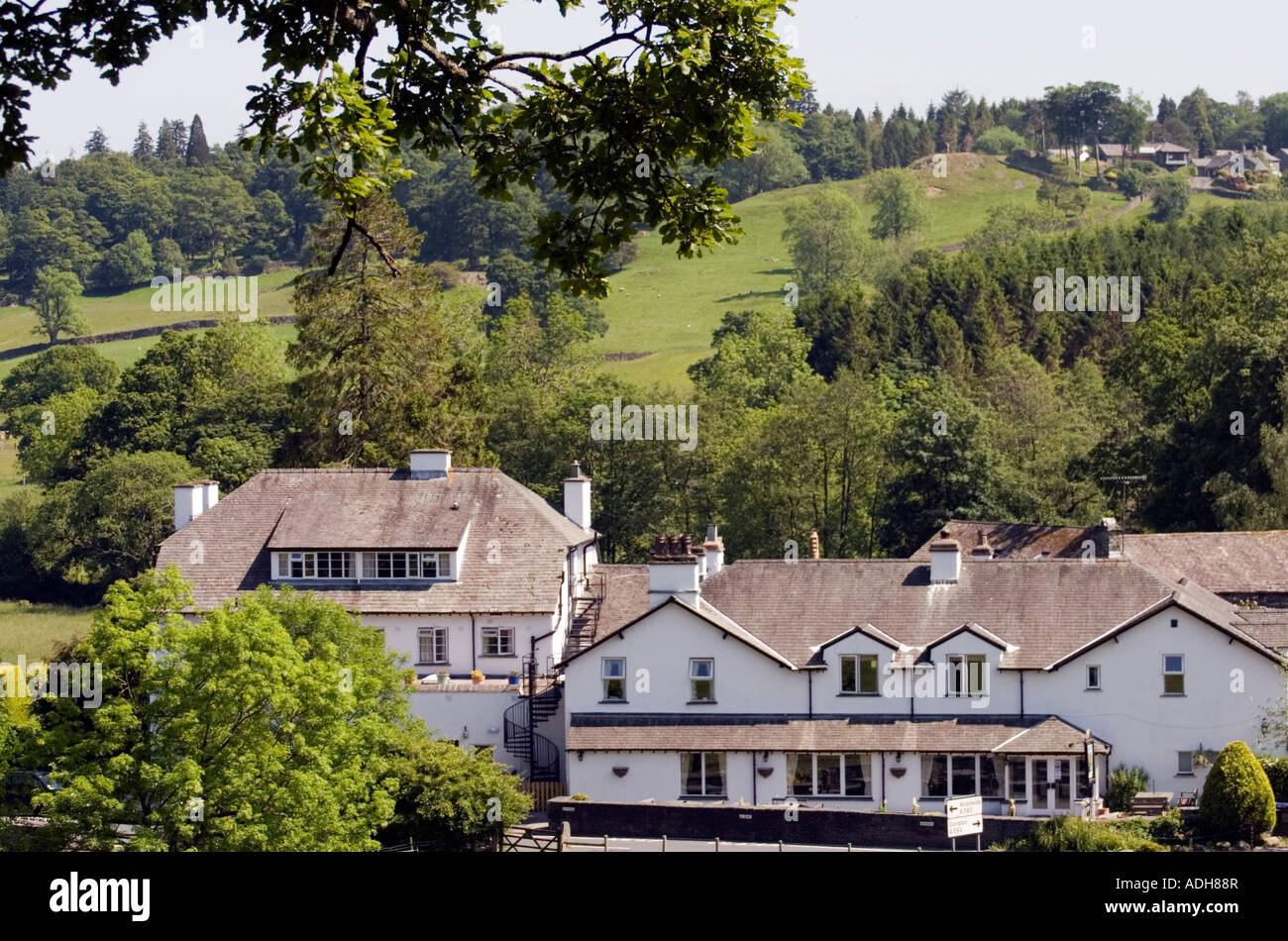 Old Dungeon Ghyll Hotel Great Langdale Lake District Cumbria Stock Photo