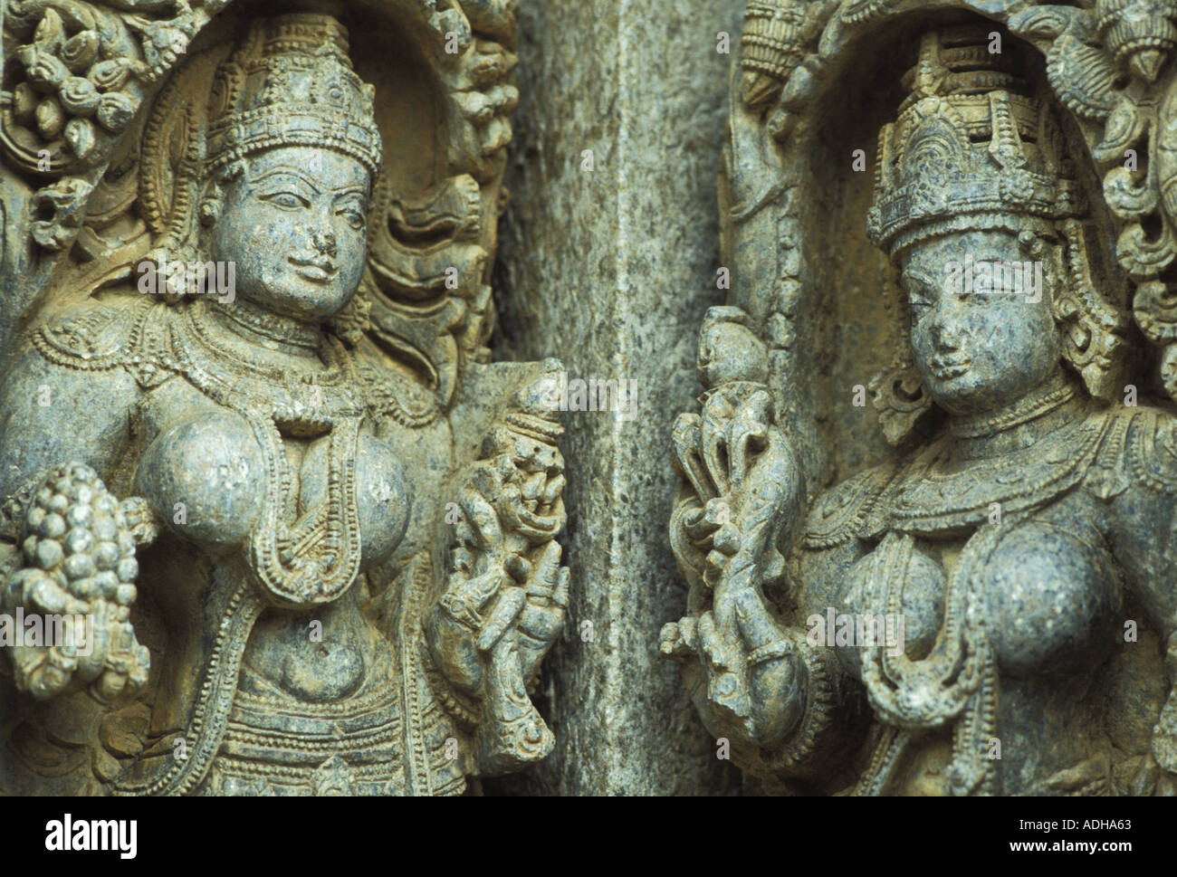 Sculptures Hoysala temple Karnataka India PH Dan White Stock Photo Alamy