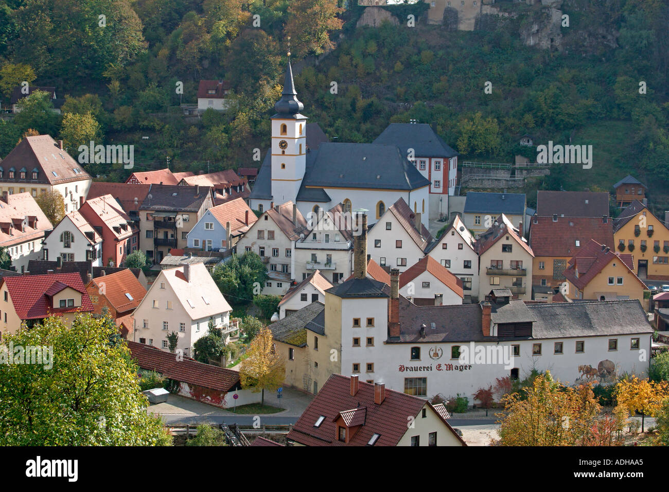 Germany Franken Pottenstein old city center Stock Photo