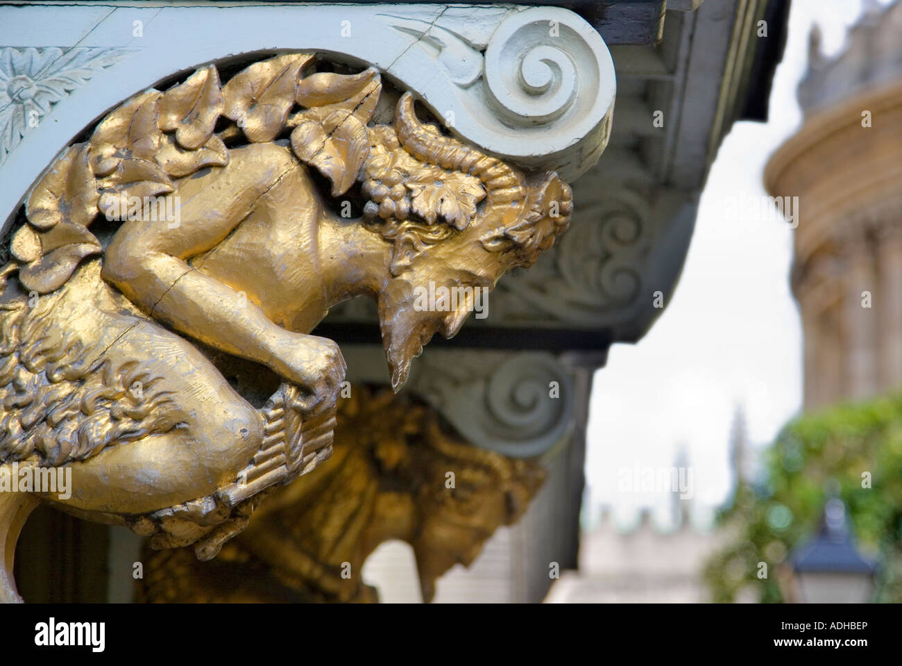 Carving of Pan Oxford Stock Photo Alamy
