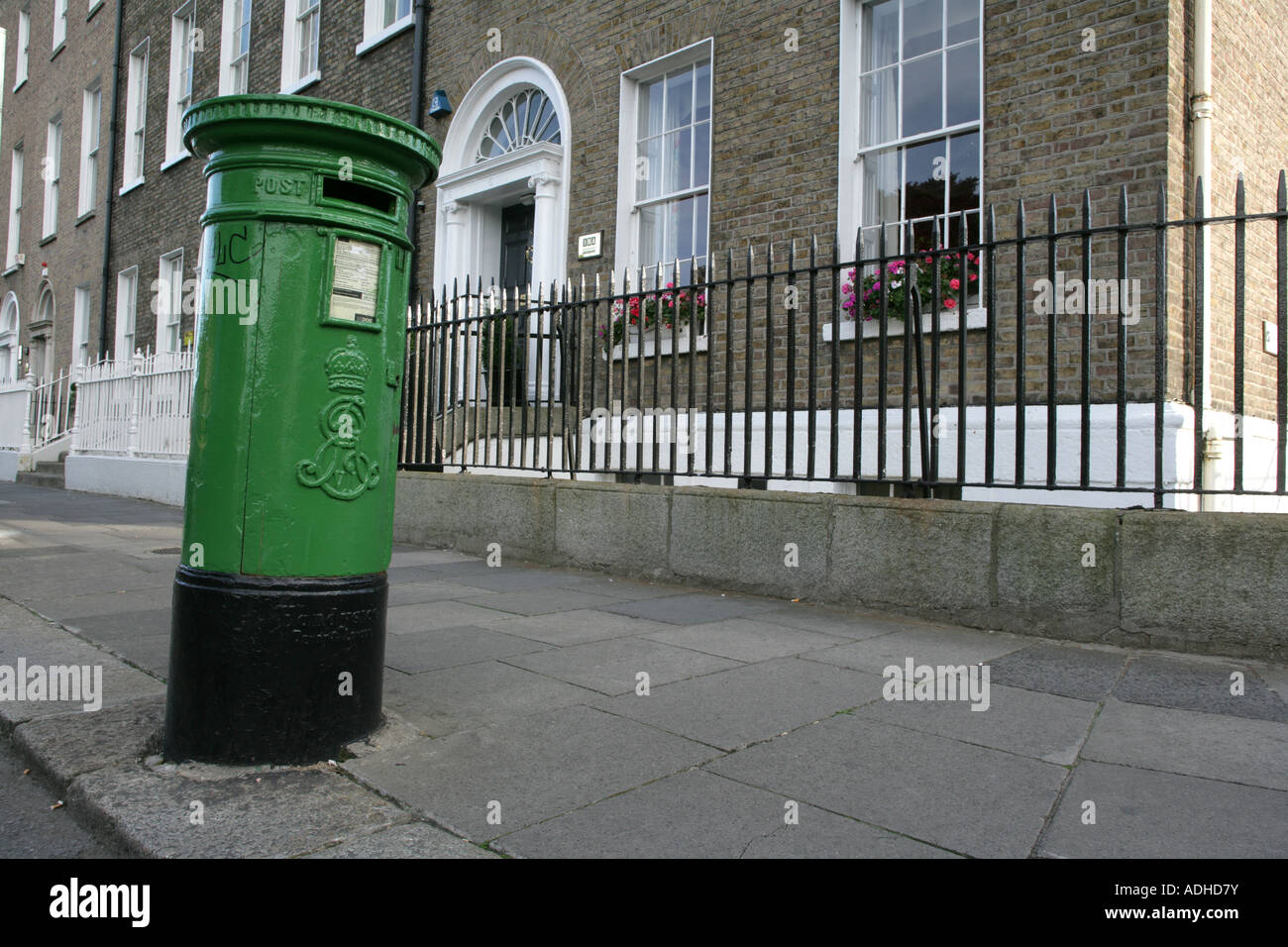 green-post-box-dublin-ireland-stock-photo-alamy