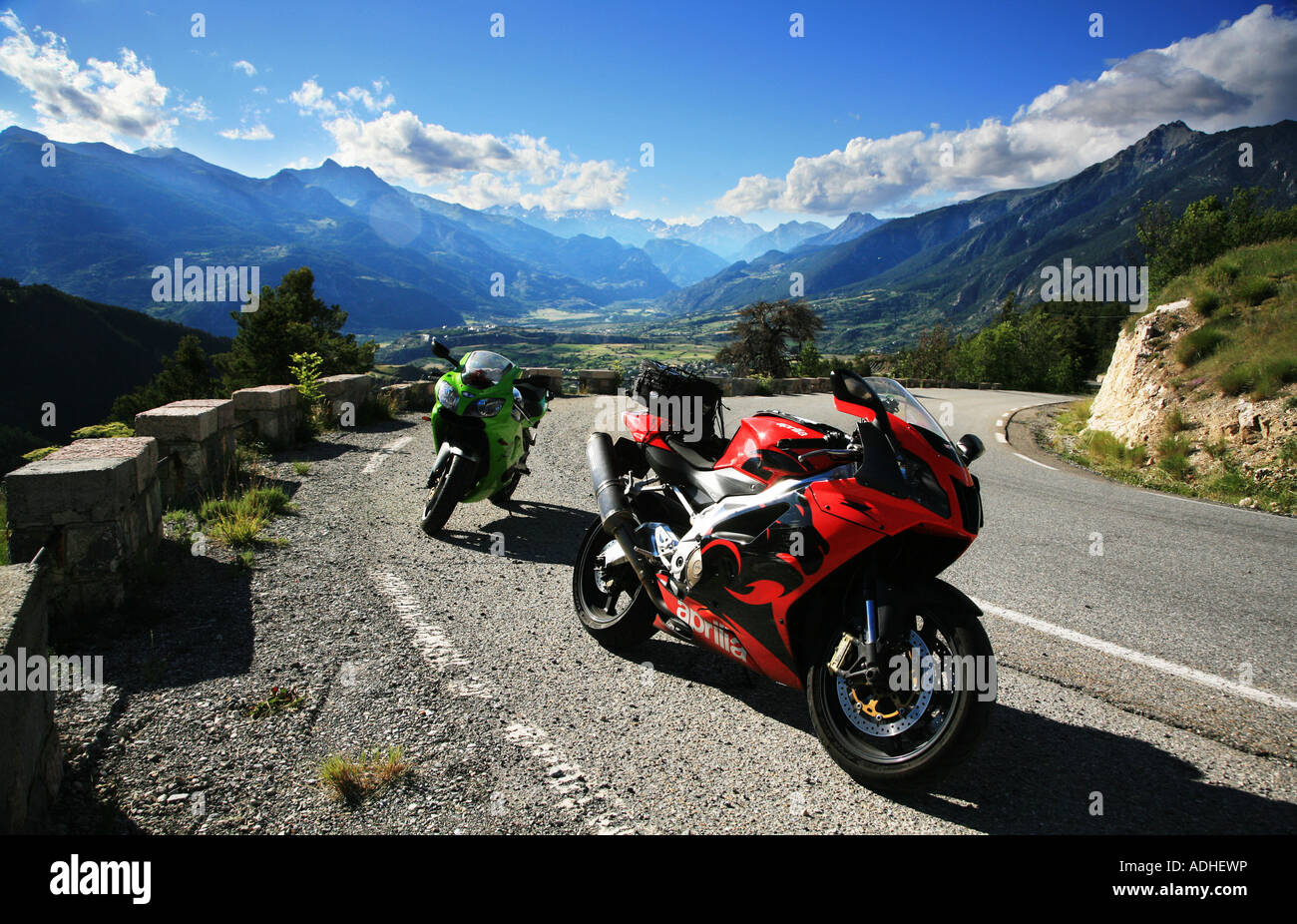 Motorcycles on pass to Col de Vars above Guillestre in French Alps Stock  Photo - Alamy
