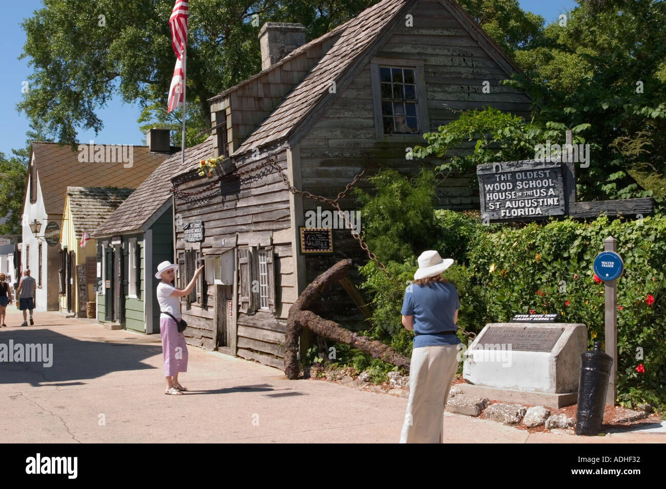 The Oldest wood school house in the USA St George Street St Augustine Florida USA Stock Photo