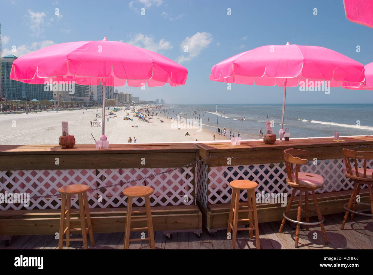 Outdoor bar on Main Street Pier on the Atlantic Ocean Daytona Beach