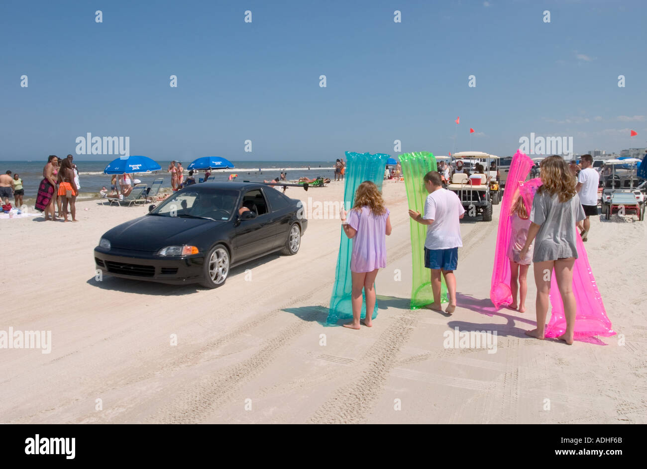 Driving on Daytona Beach Florida USA Stock Photo Alamy