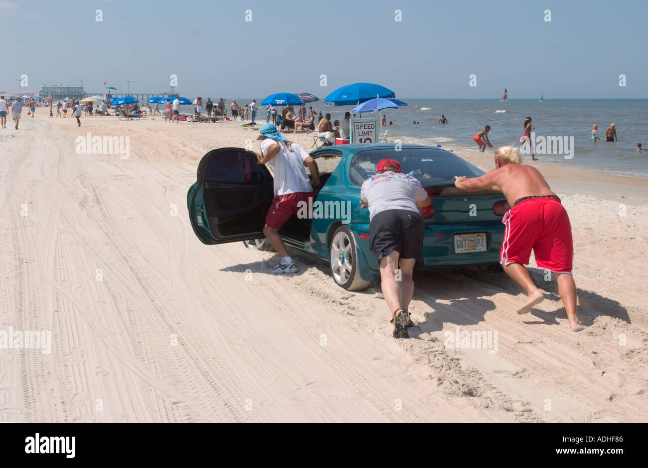 Driving on Daytona Beach Florida USA Stock Photo Alamy