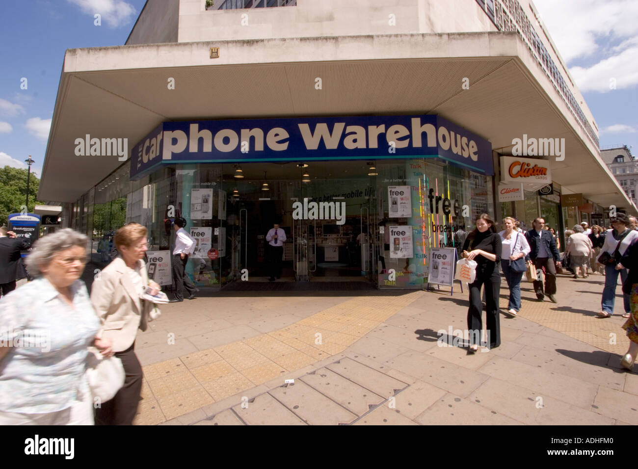 The Carphone Warehouse mobile telephone outlet Branch Oxford Street London UK Stock Photo