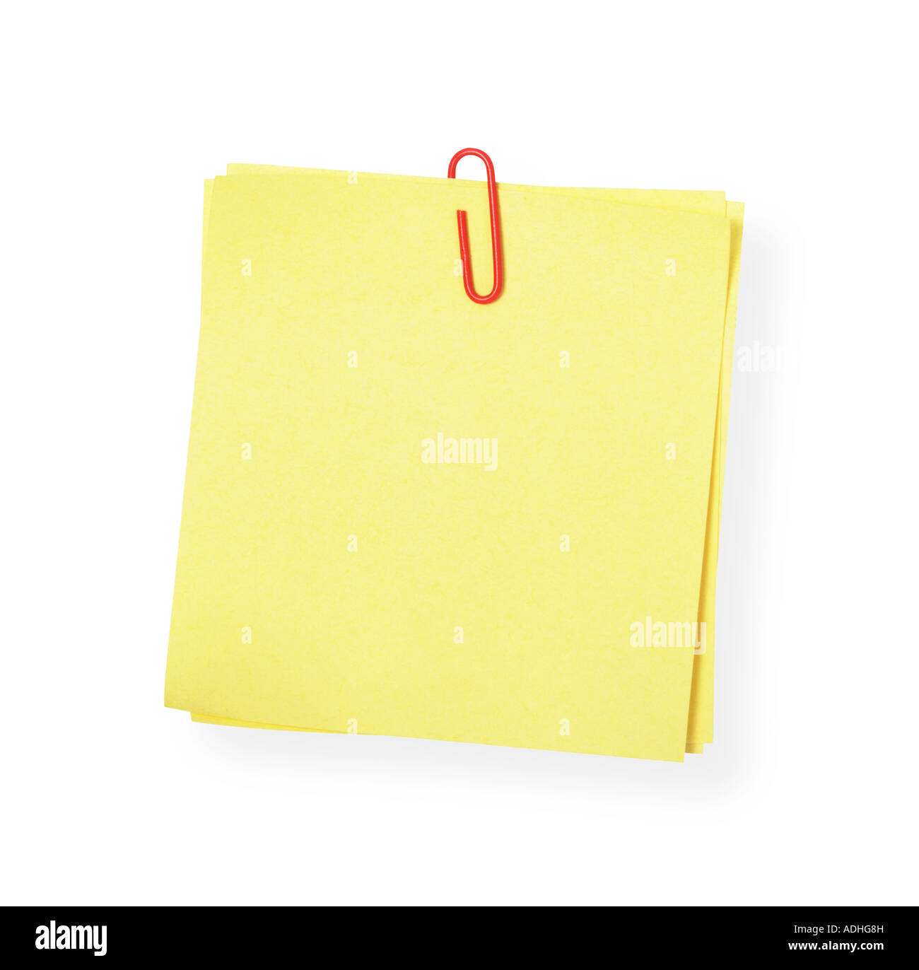Yellow adhesive note Stock Photo Alamy