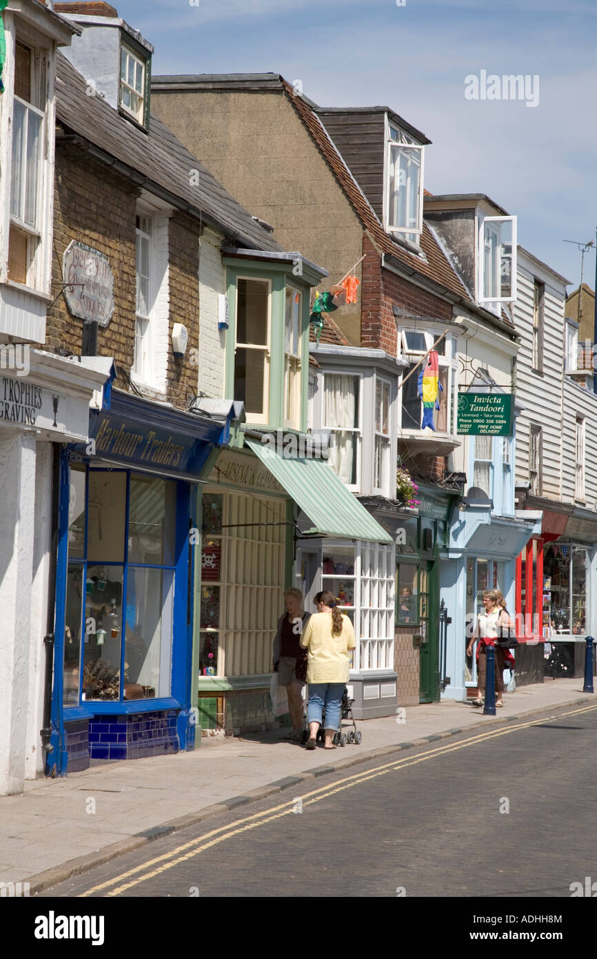 Shops in Harbour Street Whitstable Kent England Stock Photo Alamy