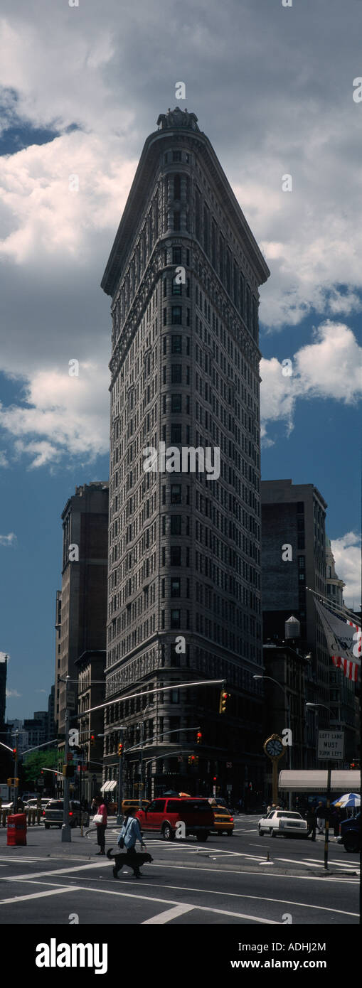 Flat Iron Building on the junction of Broadway and 5th Ave New York Stock Photo