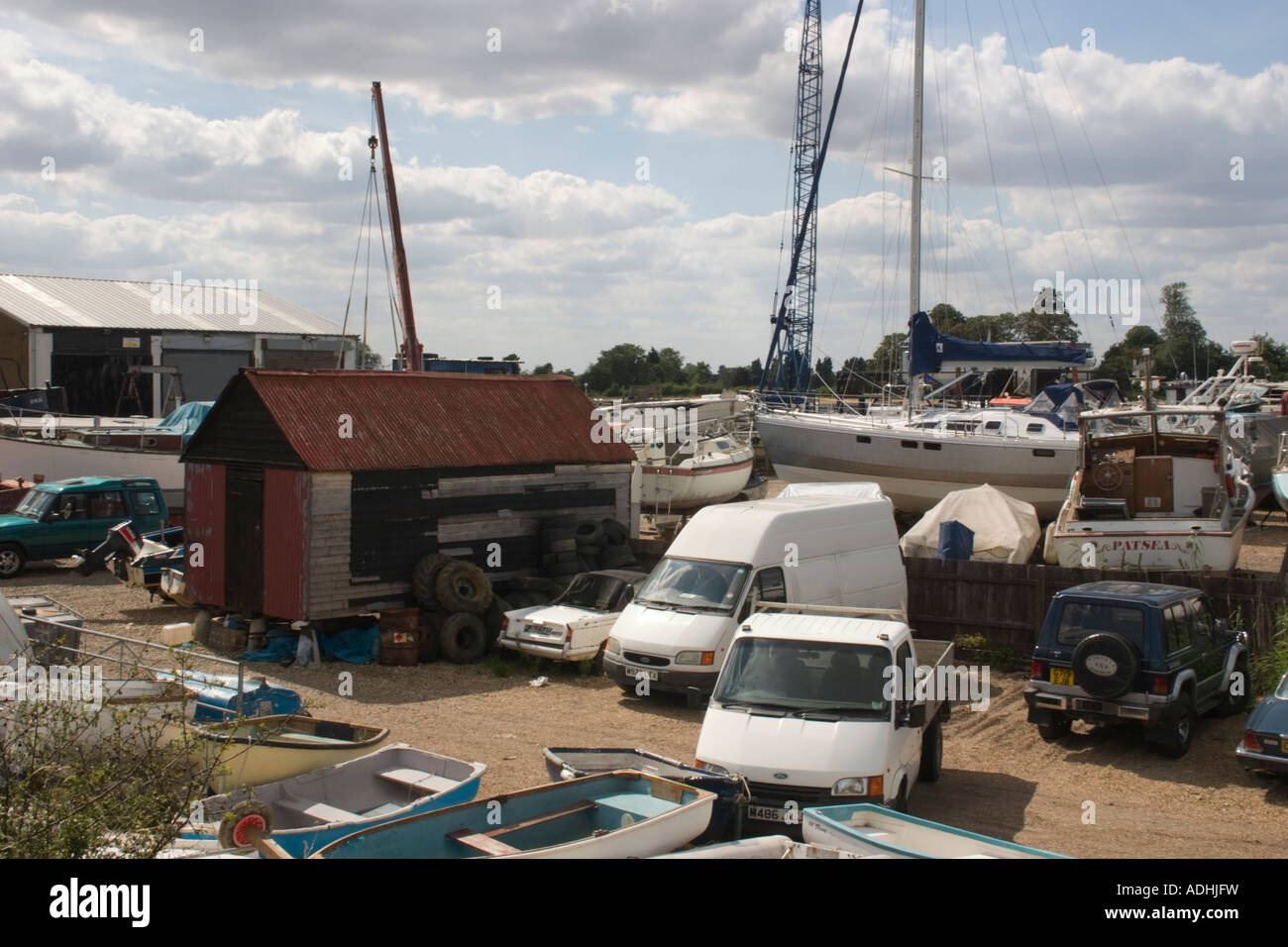 The seemingly chaotic nature of Paglesham Boatyard with Yachts