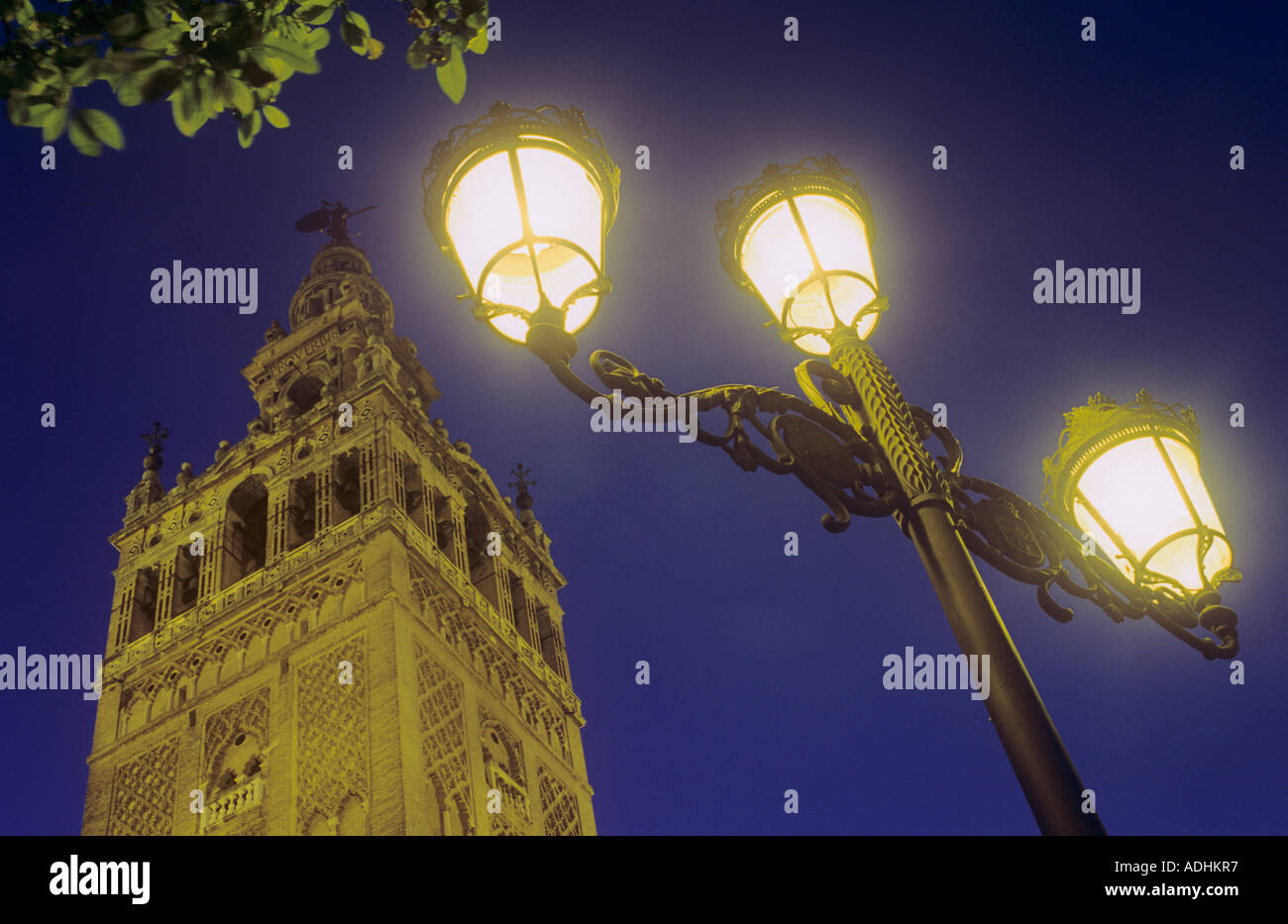 Spain Seville Cathedral La Giralda Tower Stock Photo