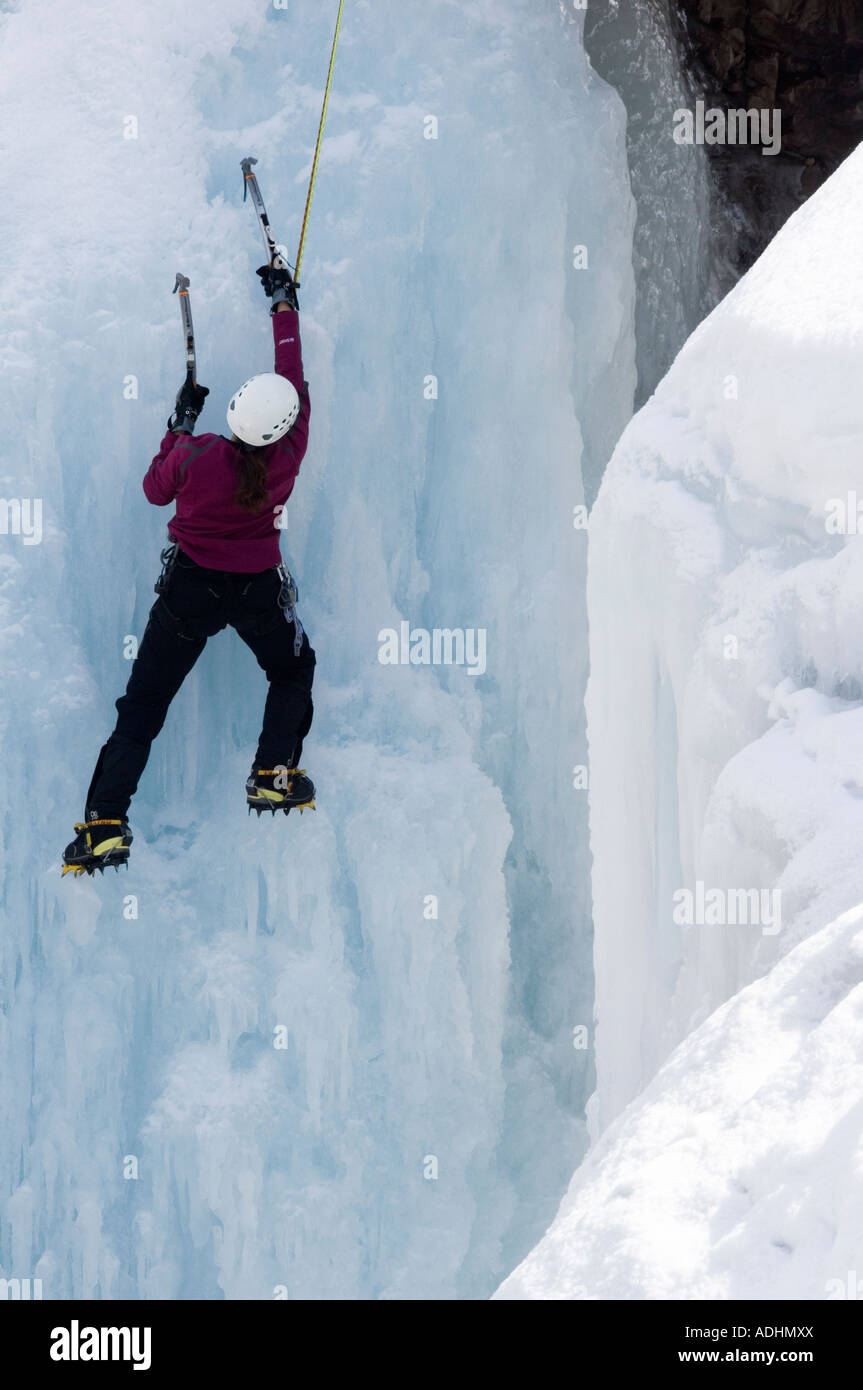 USA Colorado Ouray Box Canyon Ice Park Ice Climbing capital of America