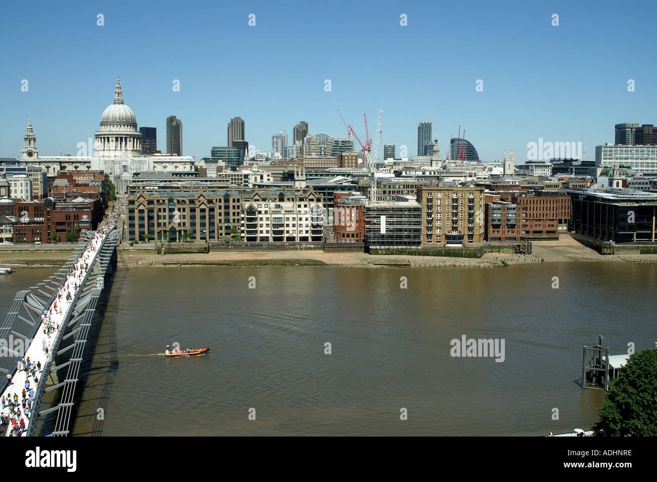 Millenium or "Wobbly" bridge over the river Thames City of London