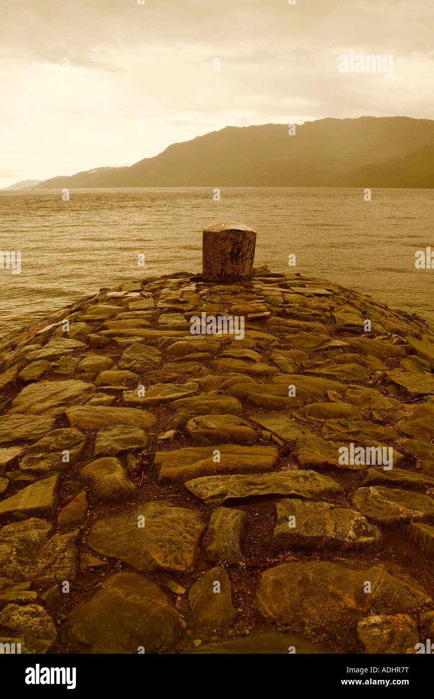 Boat mooring marker, Loch Ness, Scotland UK Stock Photo Alamy