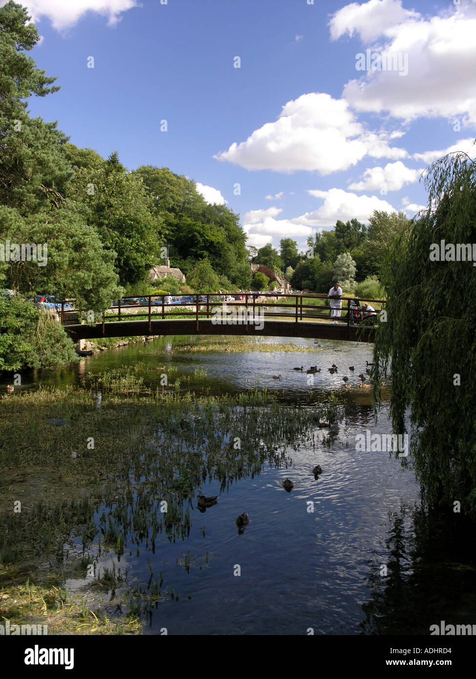 Bibury Gloucestershire in the Cotswolds famous trout stream and farm