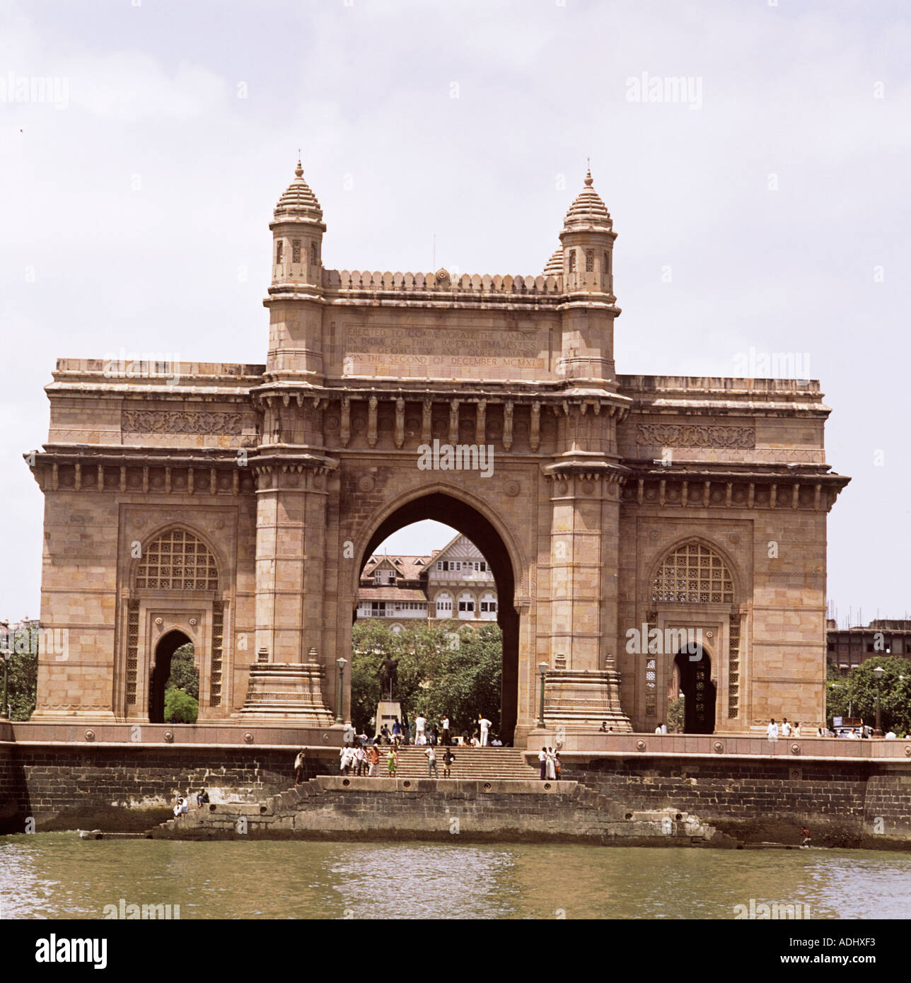 The Gateway of India Bombay Mumbai built for George Vs 1911 visit to India Beyond it teems a city thirsting for gold Stock Photo