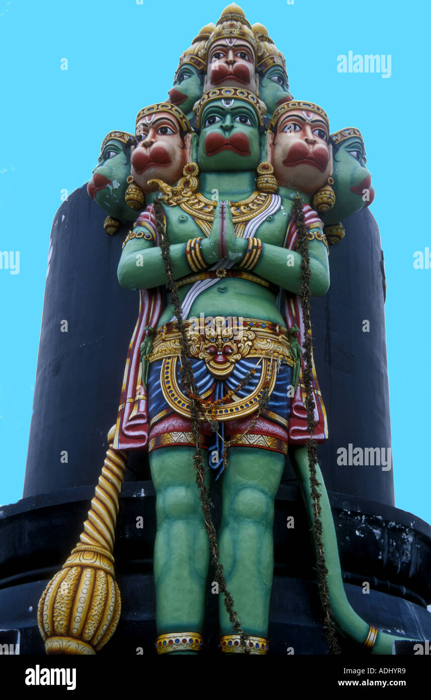 Giant statue of Hanuman, the popular monkey-god character from the Ramayana, Tamil Nadu, India Stock Photo