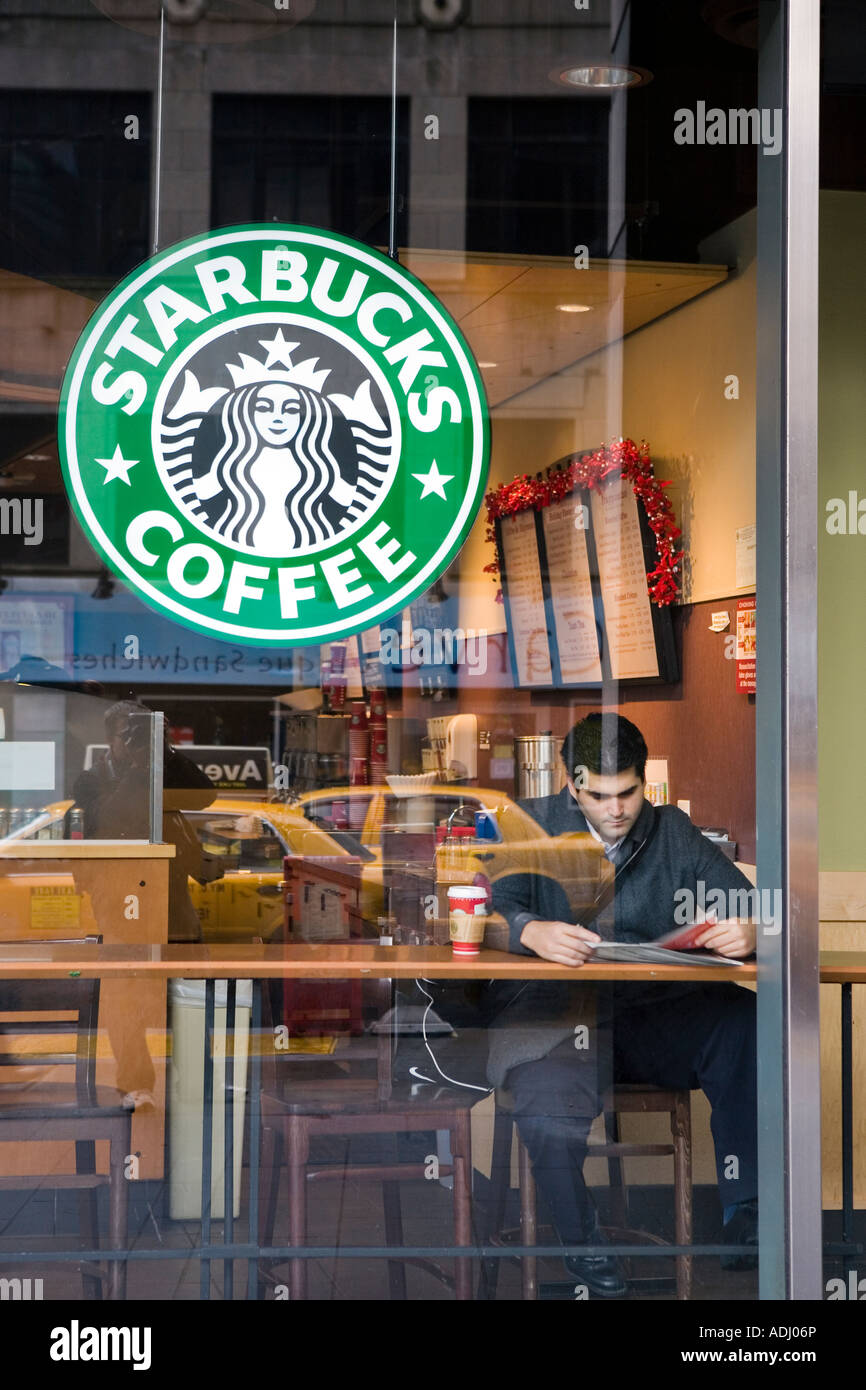 Starbucks Coffee Manhattan New York City USA Stock Photo
