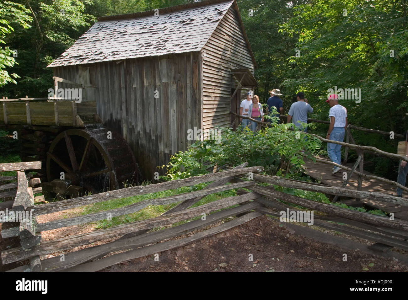 John Cable Mill in the Cable Mill area of Cades Cove in the Great Smoky Mountains National Park Tennessee Stock Photo