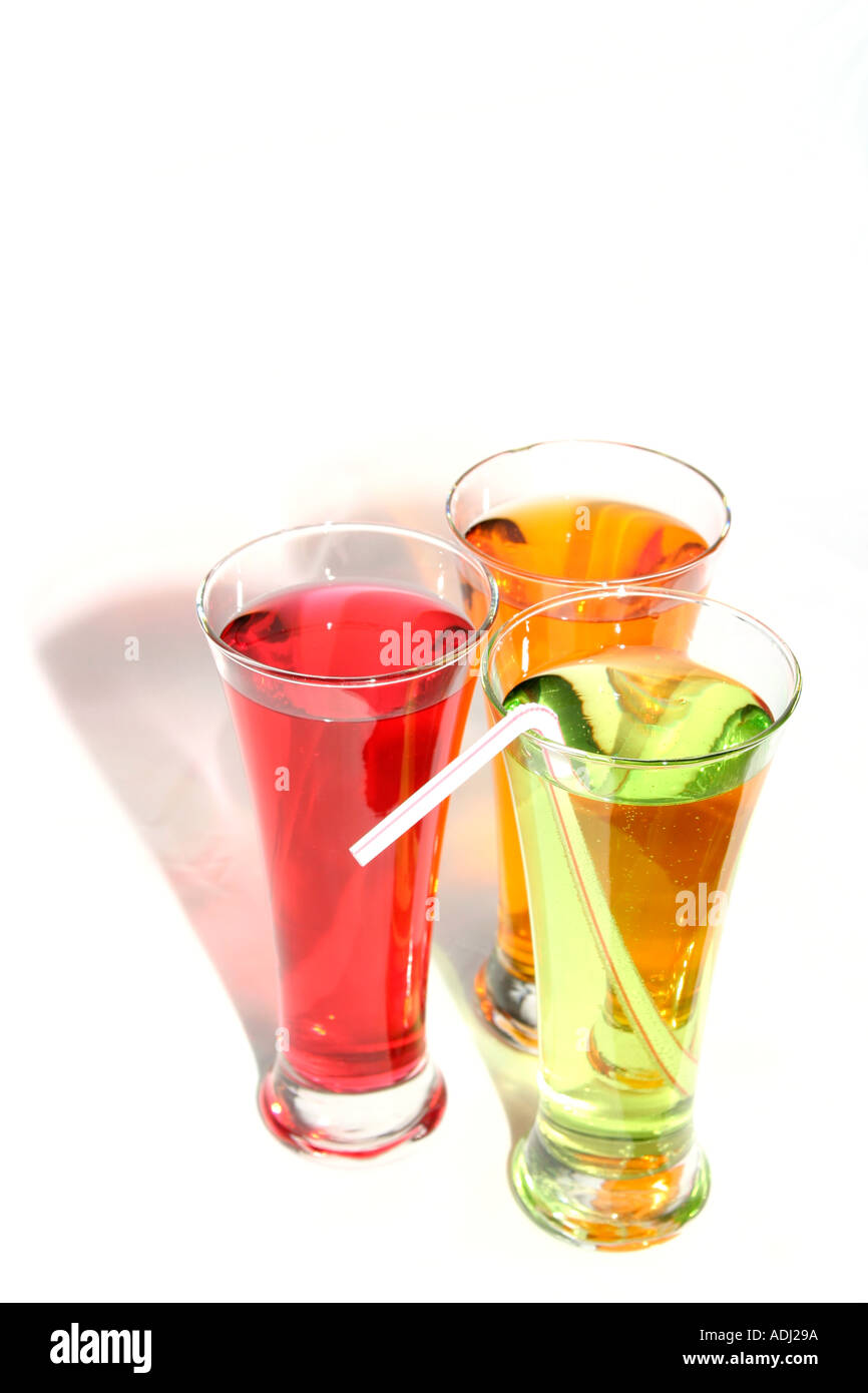 Coloured Drinks Stock Photo