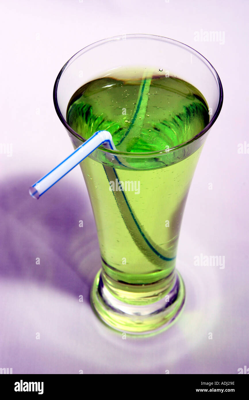 Green Coloured Drink Stock Photo