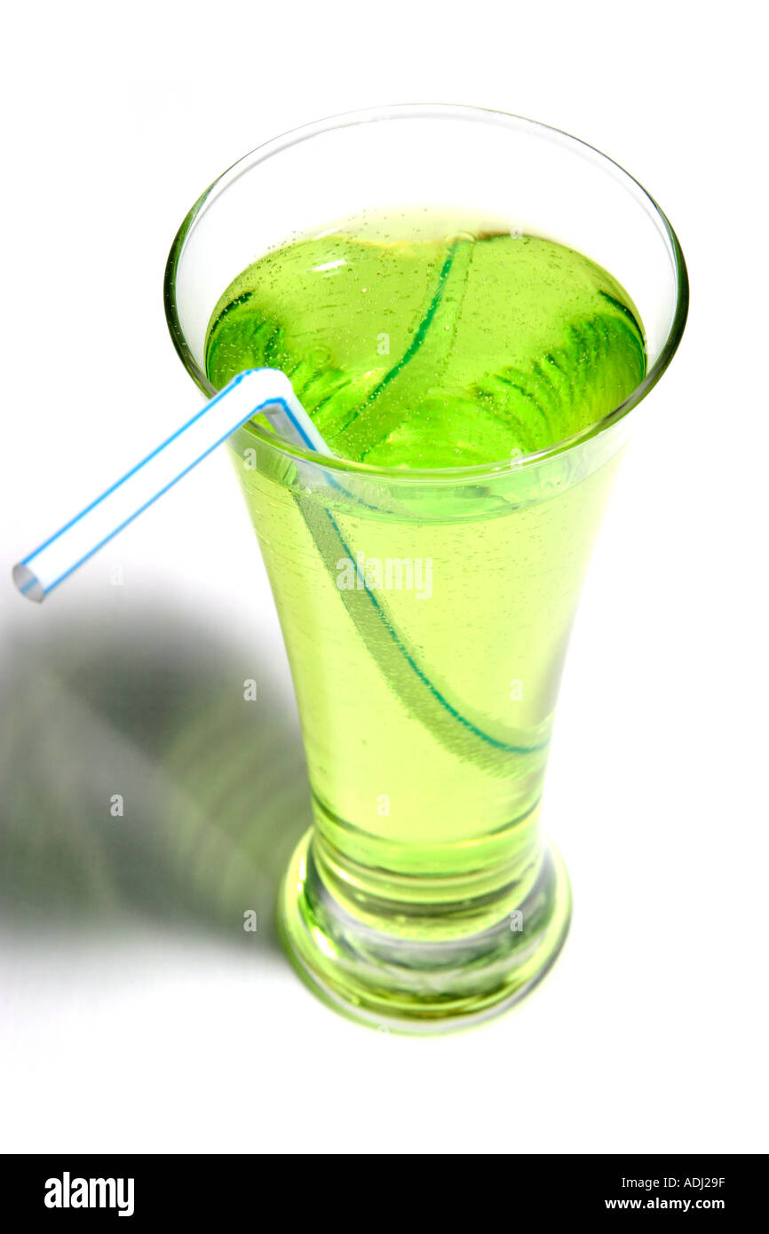 Green Coloured Drink Stock Photo