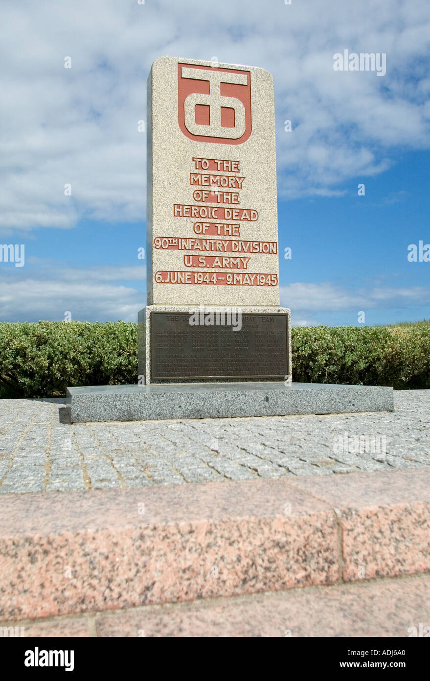 90th American infantry division memorial at Utah Beach Normandy Stock ...