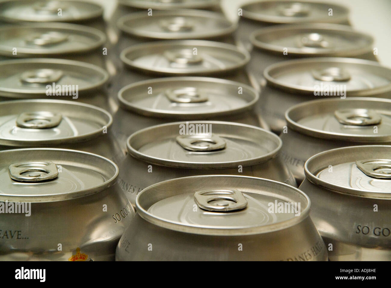 cans of lager Stock Photo