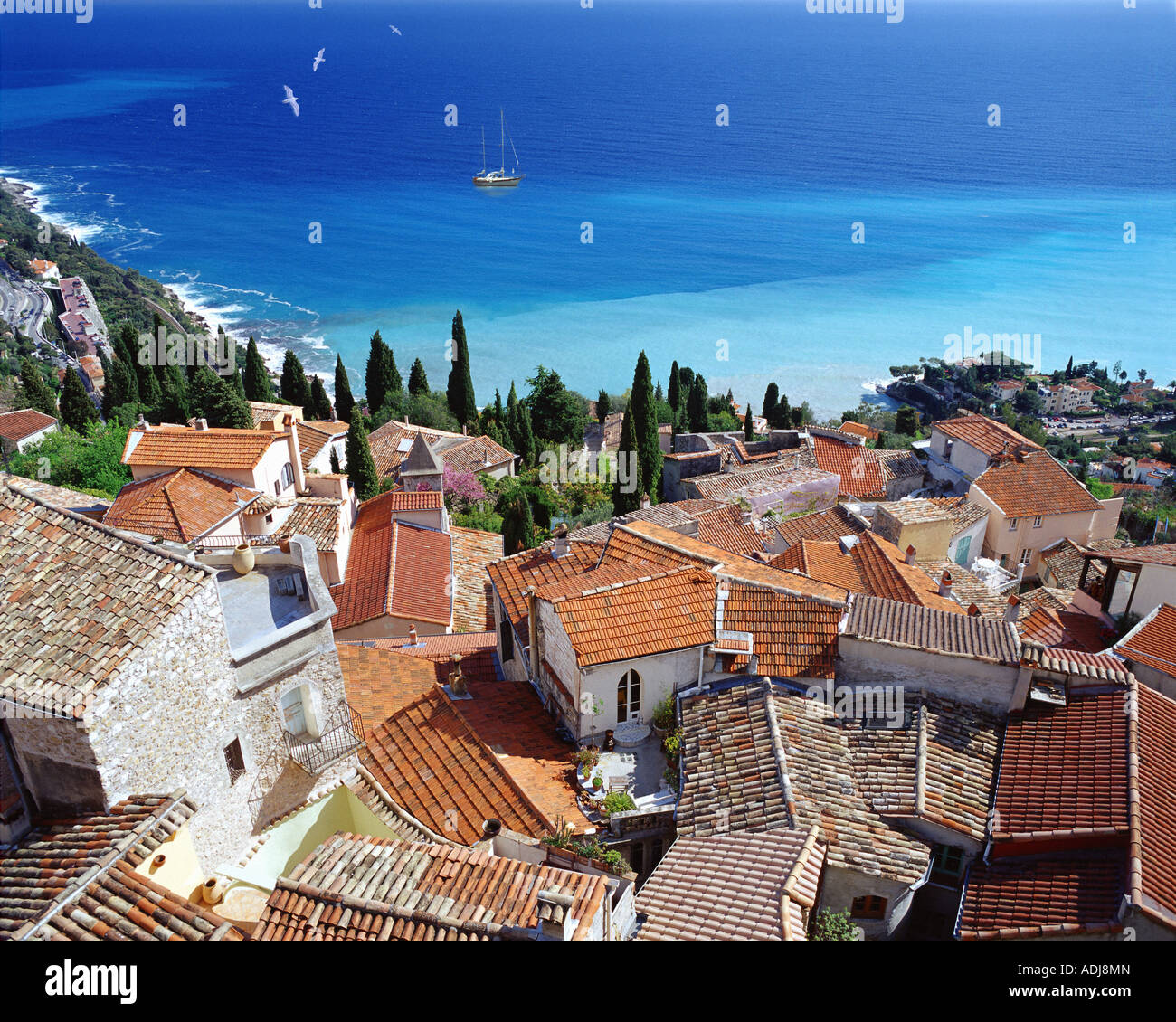 FR - COTE D'AZUR: Village of Roquebrune Cap Martin Stock Photo