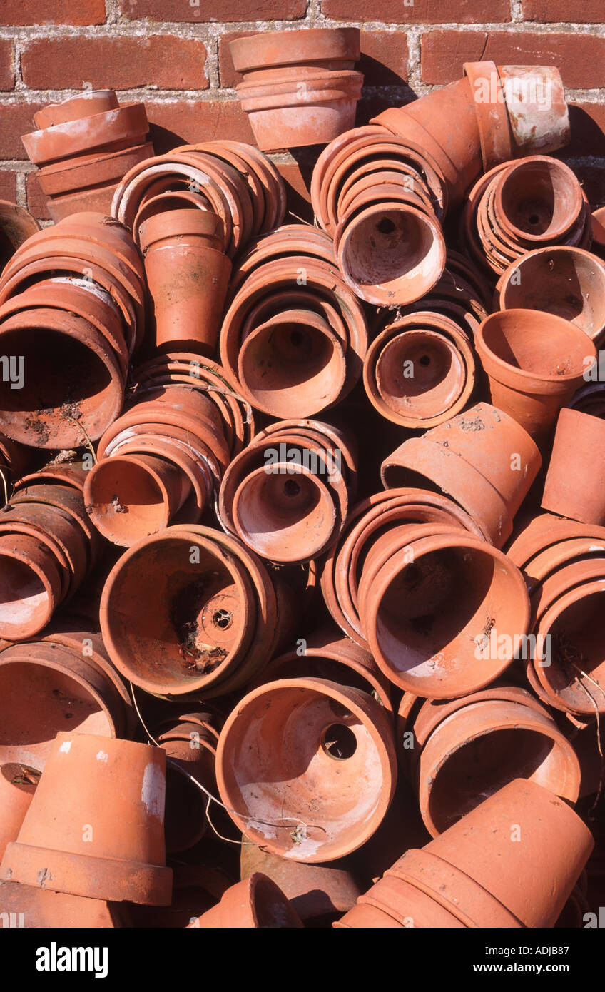 Pile of Clay Flower Pots Stock Photo Alamy