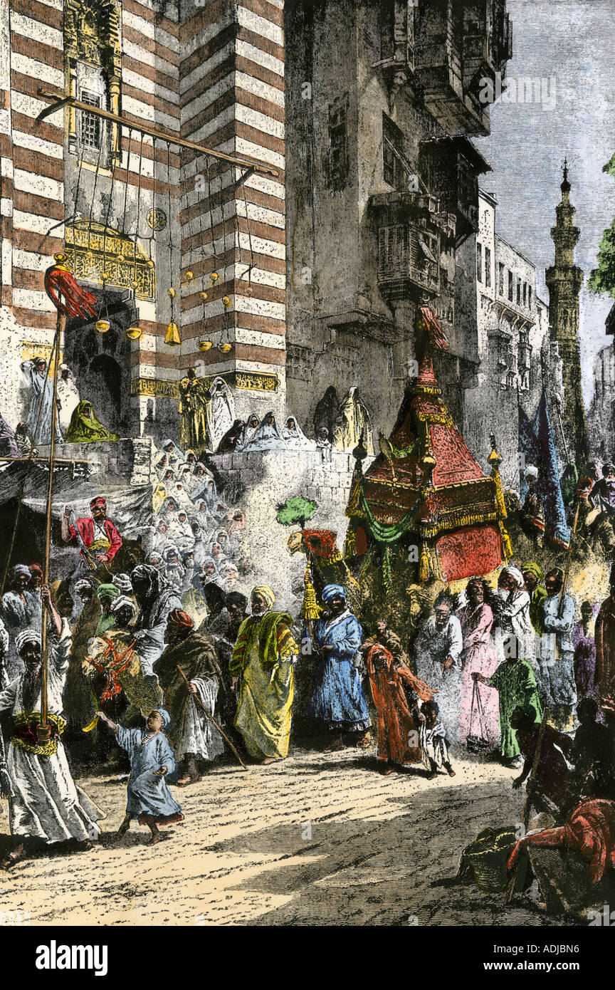 Conquest of Constantinople by the Ottoman Turks in 1453. Handcolored