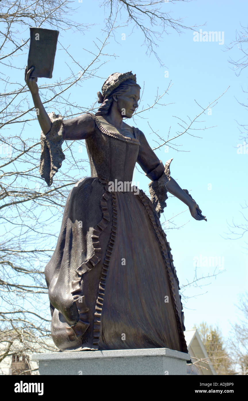 Statue of Mercy Otis Warren in Barnstable Massachusetts. Digital photograph Stock Photo
