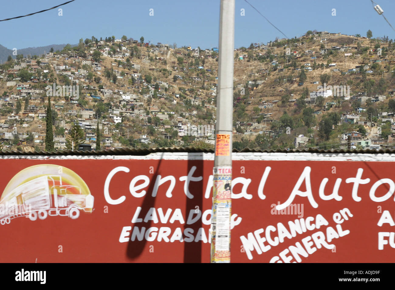 Shanty town on a hillside in the City of Oaxaca Mexico  Stock Photo