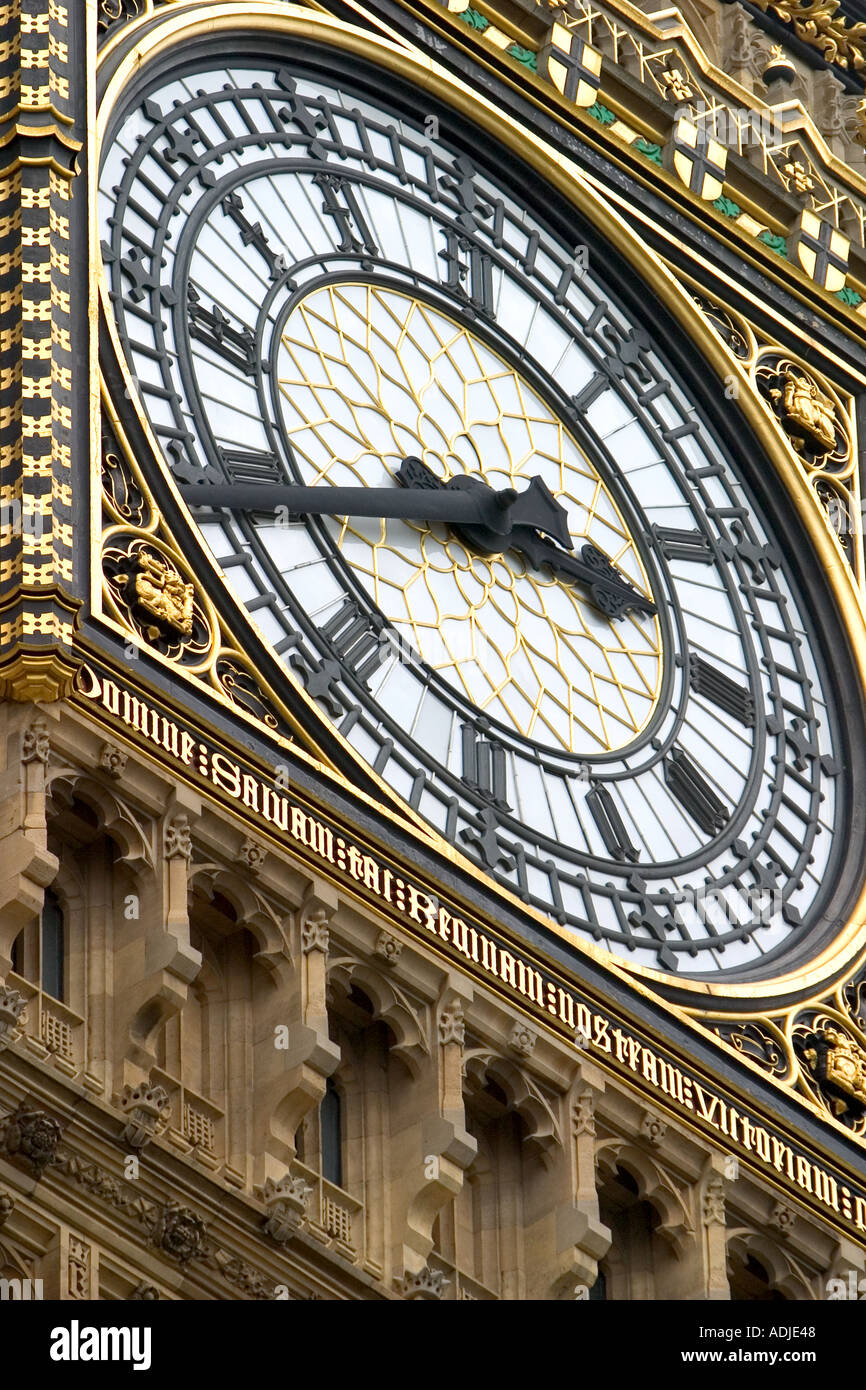 The clock face of Big Ben London Stock Photo Alamy