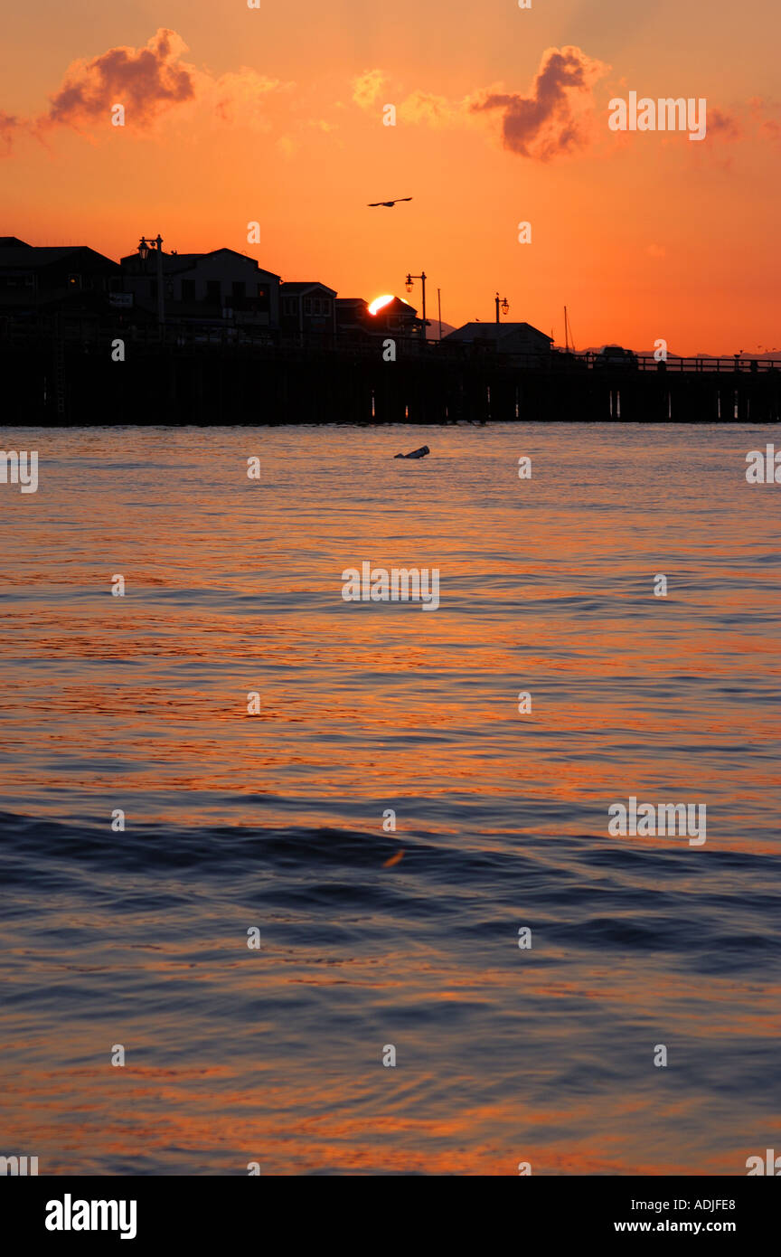 Stearns wharf at sunrise hi-res stock photography and images - Alamy
