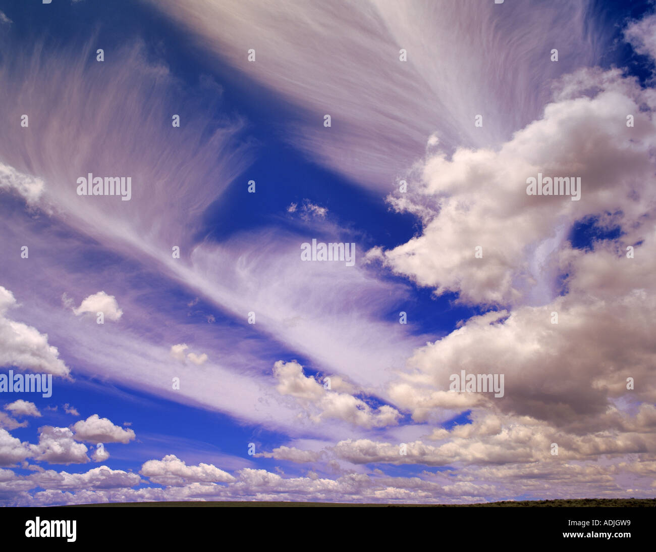 Approaching storm clouds Near Long Lake Oregon Stock Photo
