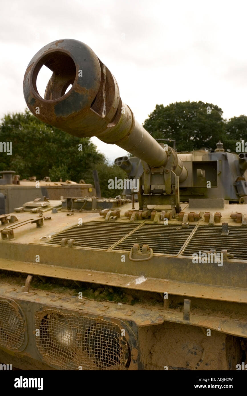 British Army, Vickers FV433 Abbot self propelled gun. Stock Photo
