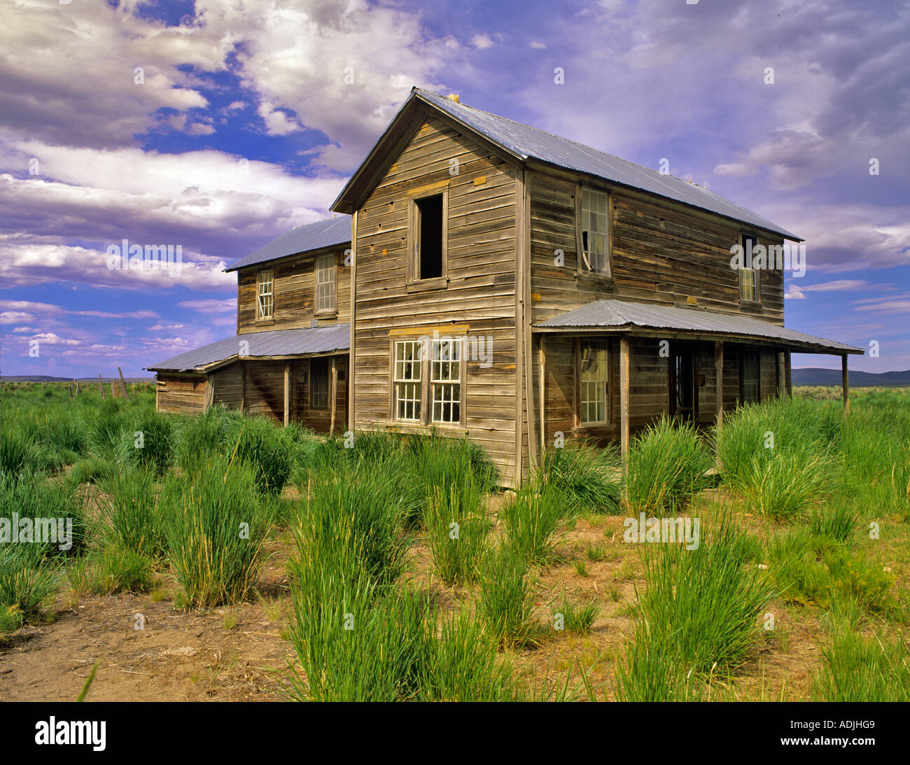 Abandoned homestead The Shirk Ranch Near Adel Oregon Stock Photo