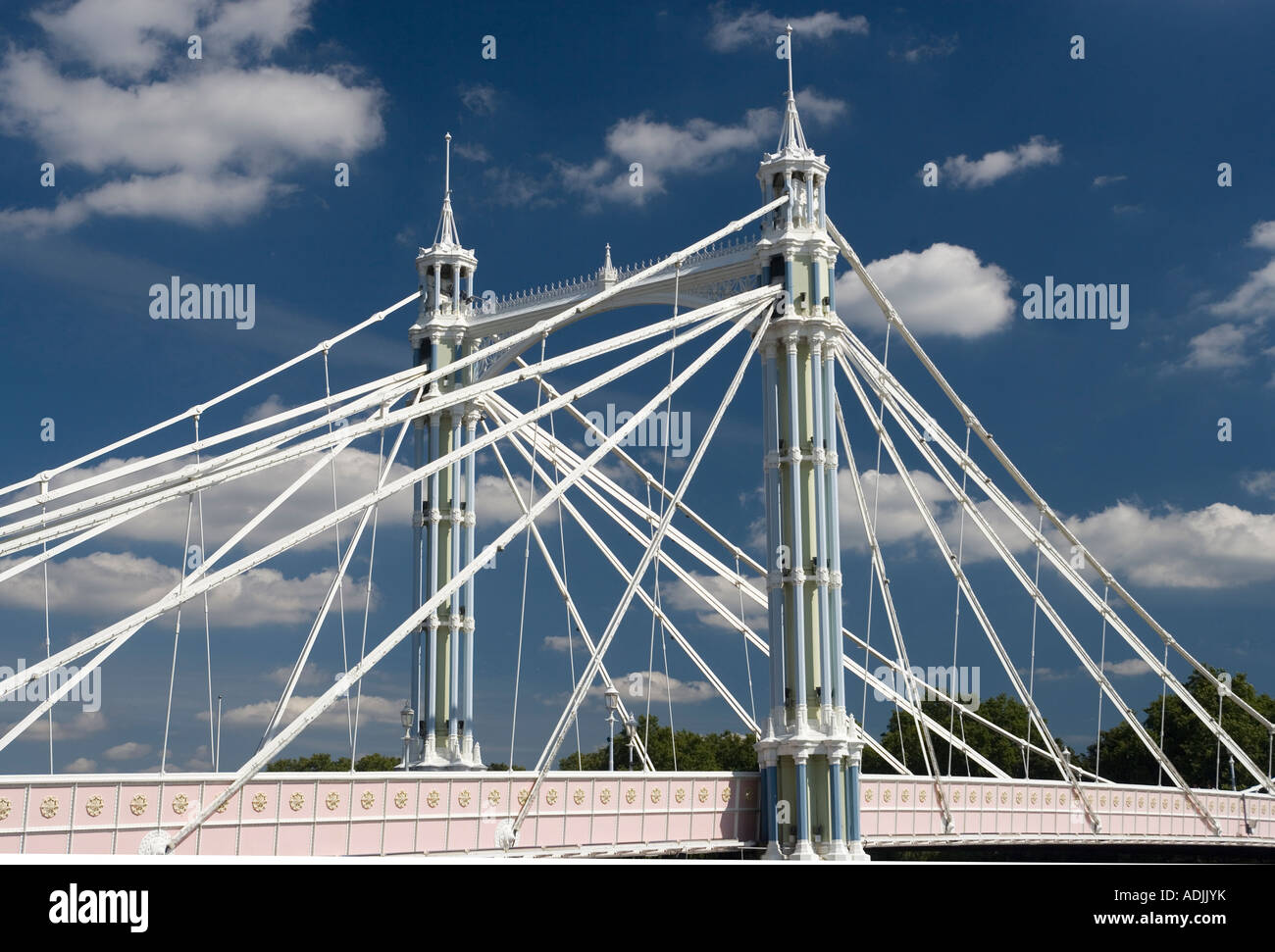 Albert Bridge Battersea London England Stock Photo Alamy