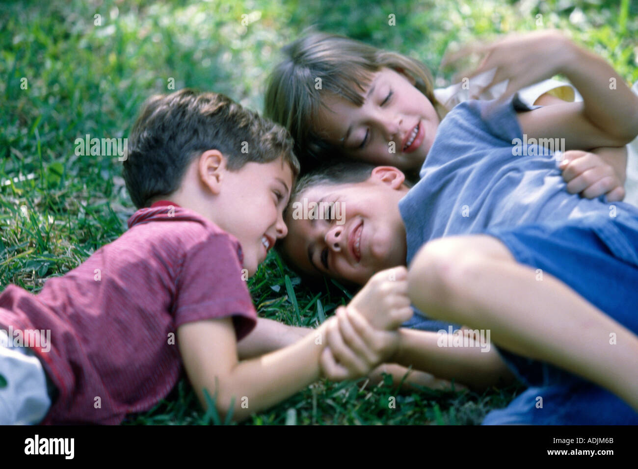 Two boys and a girl hi-res stock photography and images - Alamy
