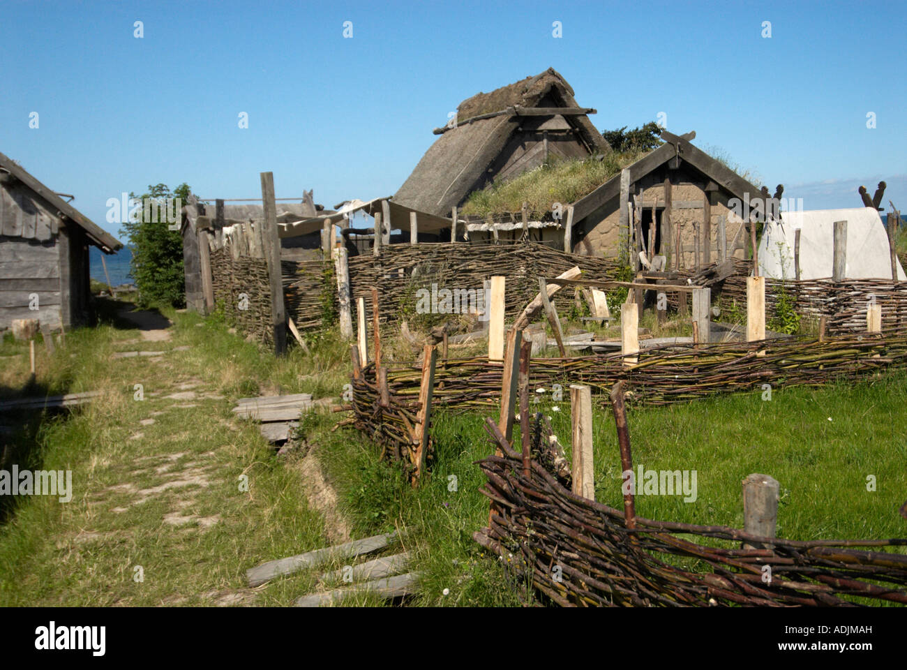 Viking land Foteviken in Skåne, Sweden Stock Photo Alamy