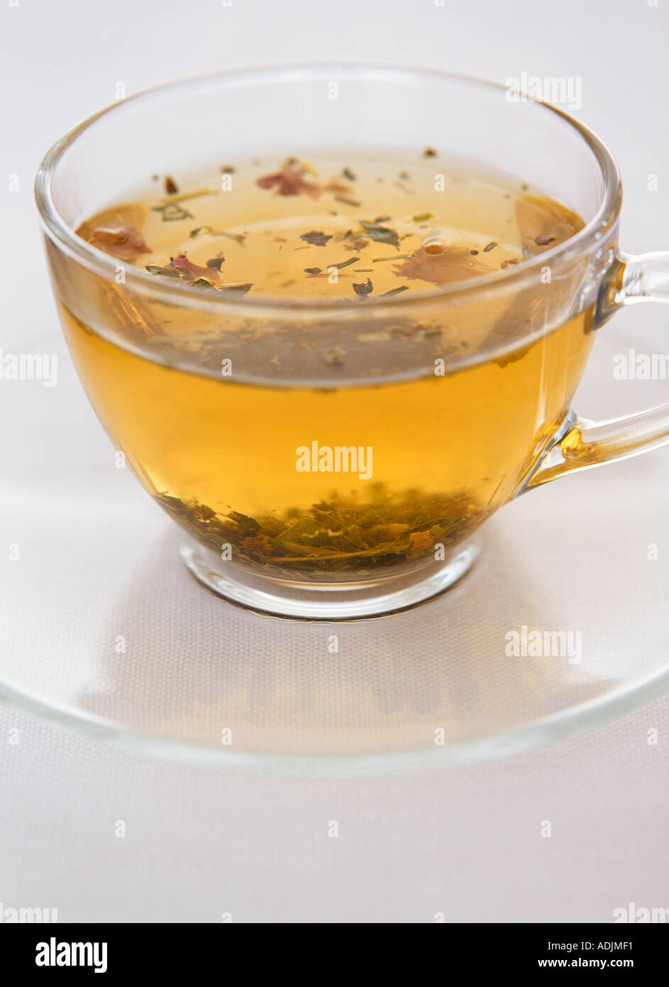 Glass of herb tea Stock Photo