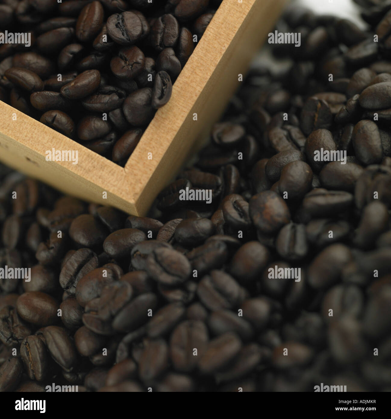 coffee bean beans box roast roasted Stock Photo Alamy