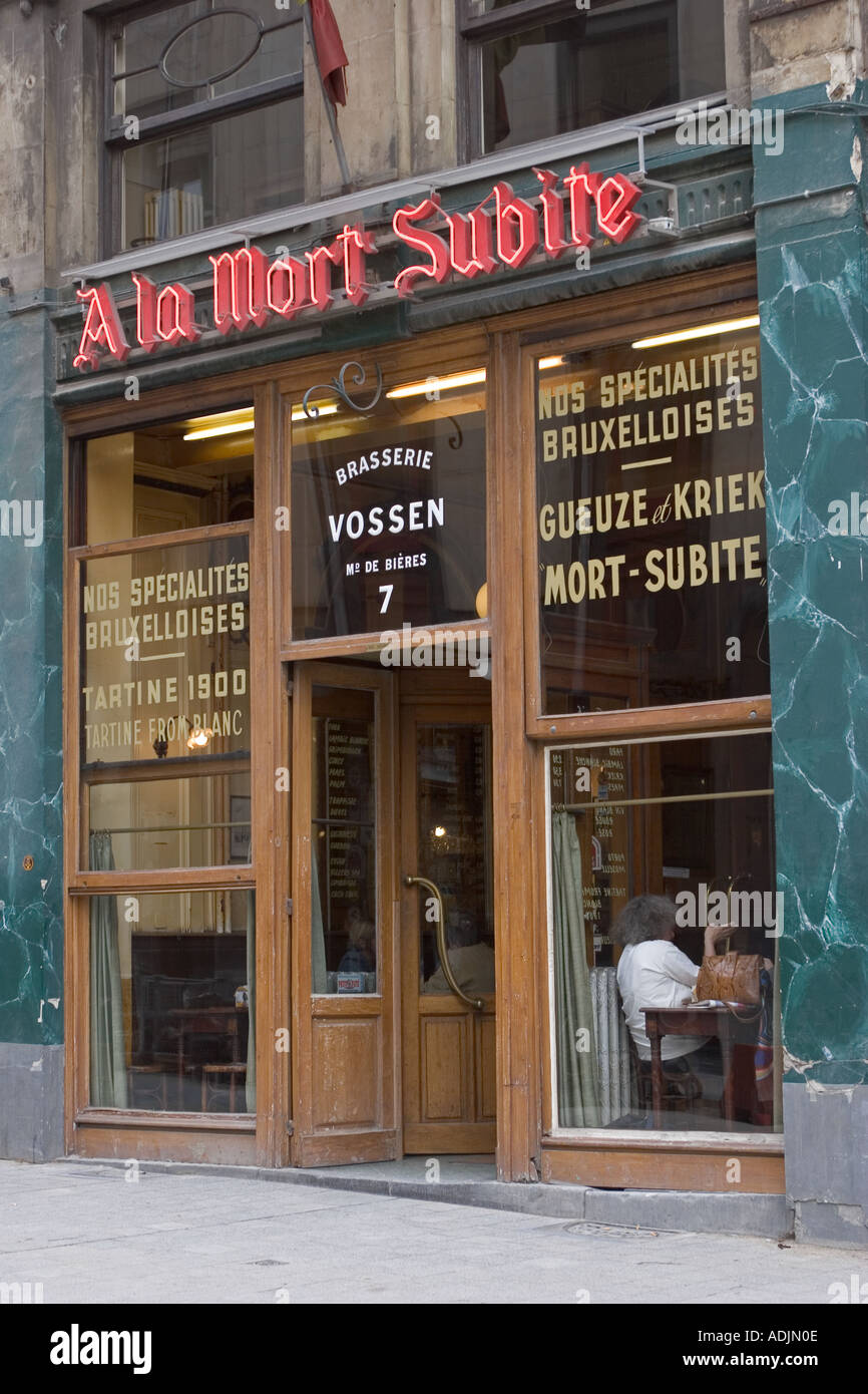 A La Mort Subite Bar Brussels Belgium Stock Photo - Alamy