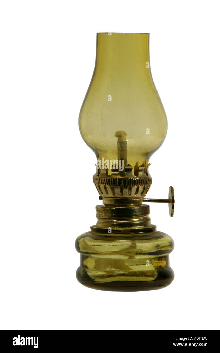 Oil lamp on white background Stock Photo