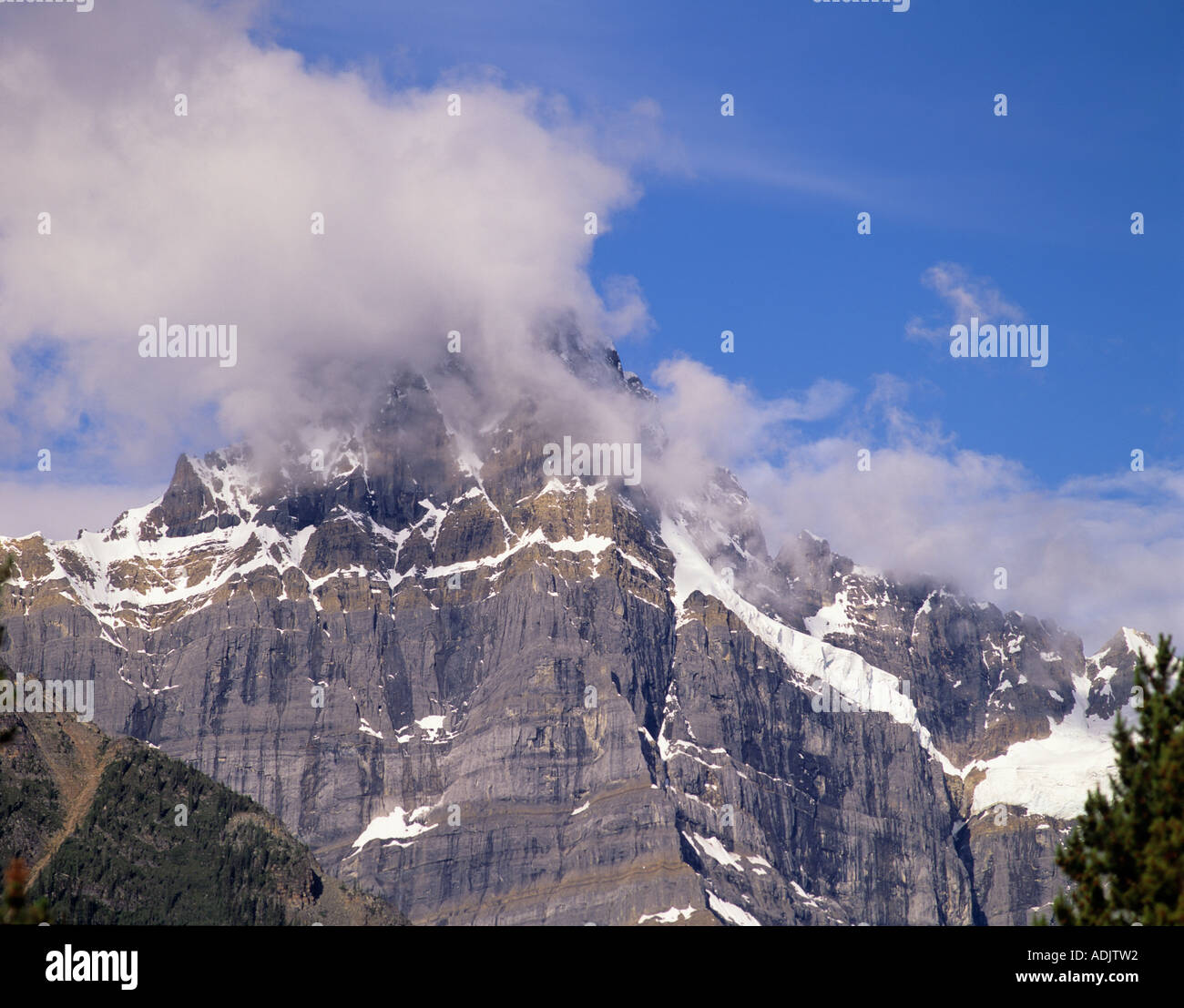 Peak in Canadian Rockies Stock Photo