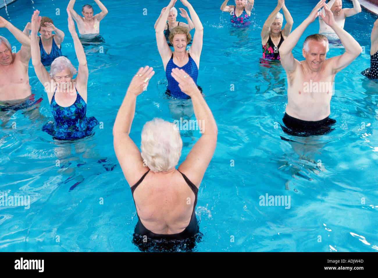 Water Aerobics Senior Women High Resolution Stock Photography and