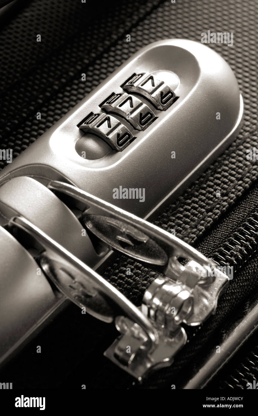 Suitcase combination lock Stock Photo Alamy