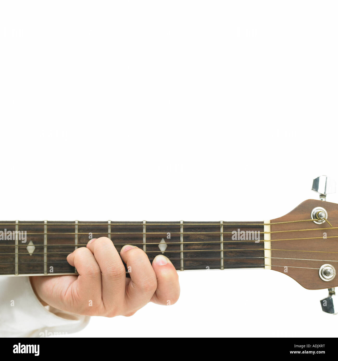 Closeup hand pressing strings hi-res stock photography and images - Alamy